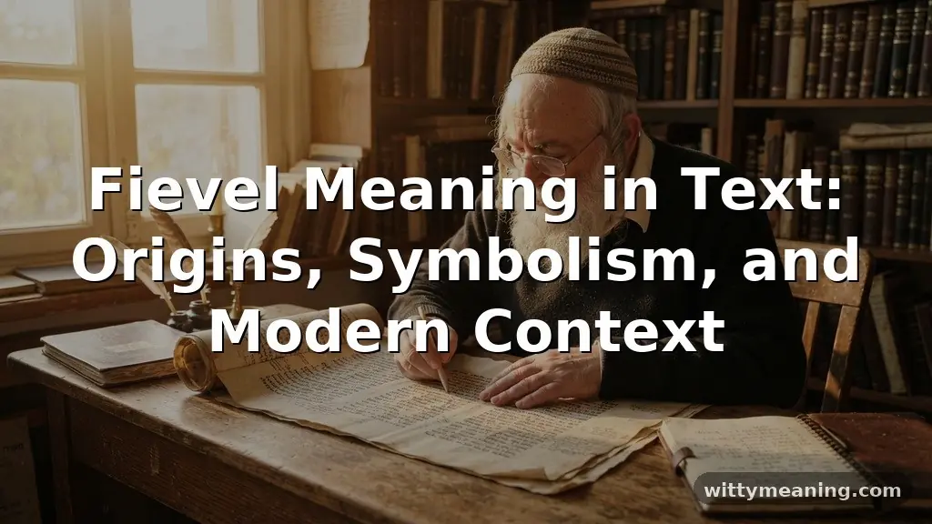 fievel meaning in text