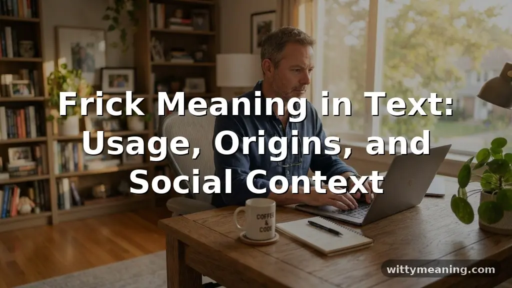 frick meaning in text