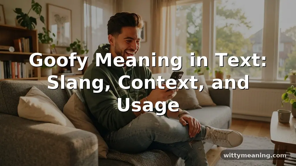 goofy meaning in text