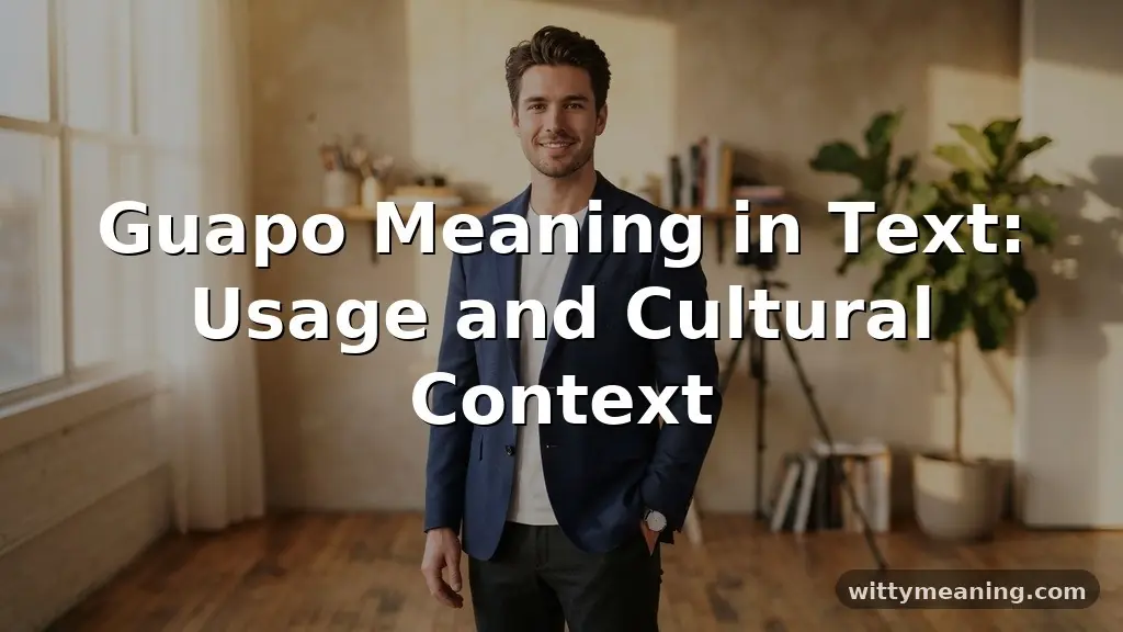 guapo meaning in text