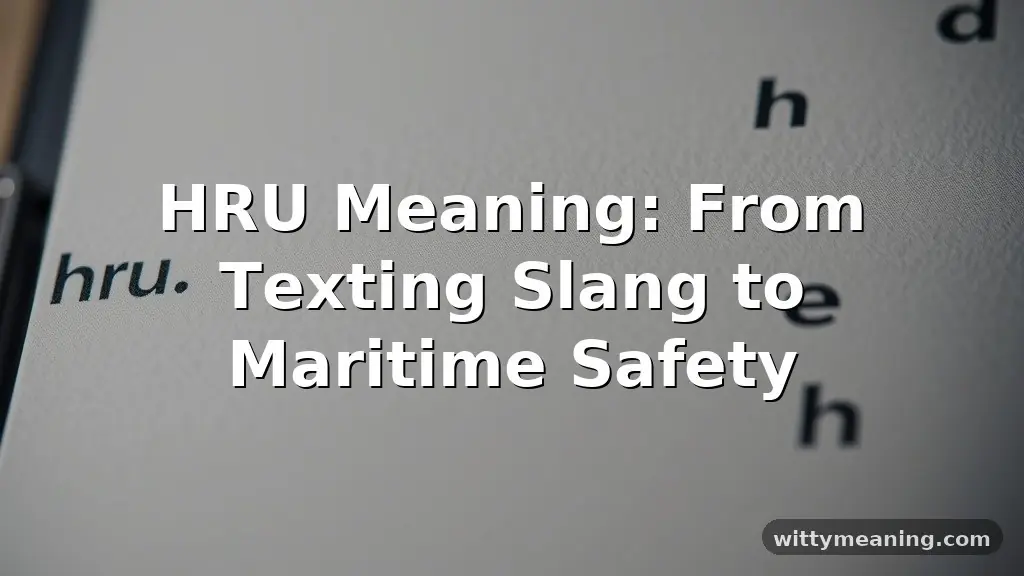 hru meaning