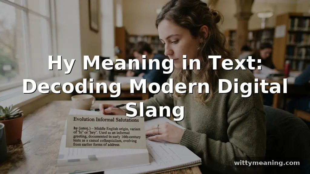 hy meaning in text