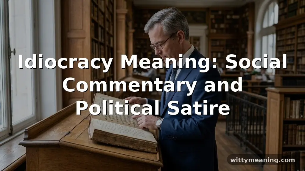 idiocracy meaning