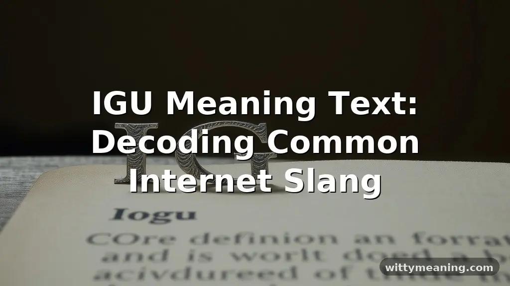 igu meaning text