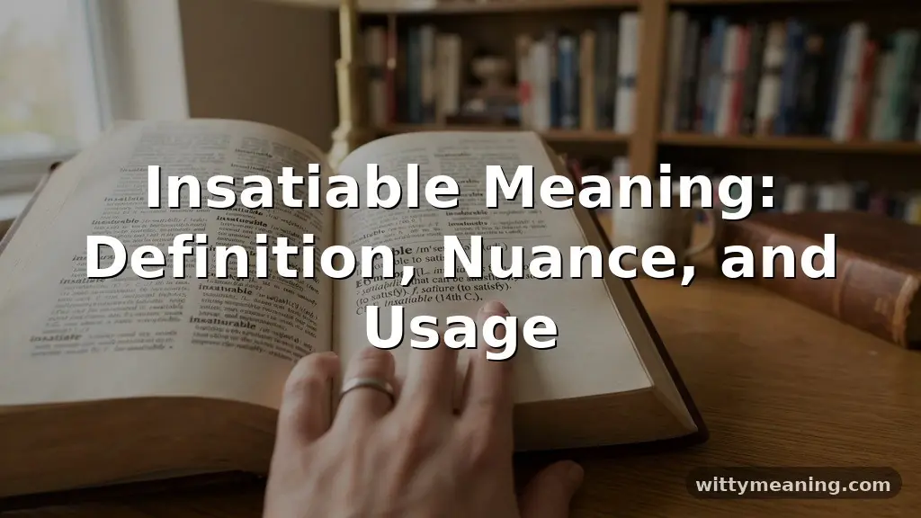 insatiable meaning