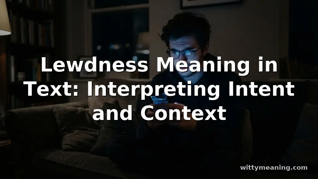 lewdness meaning in text