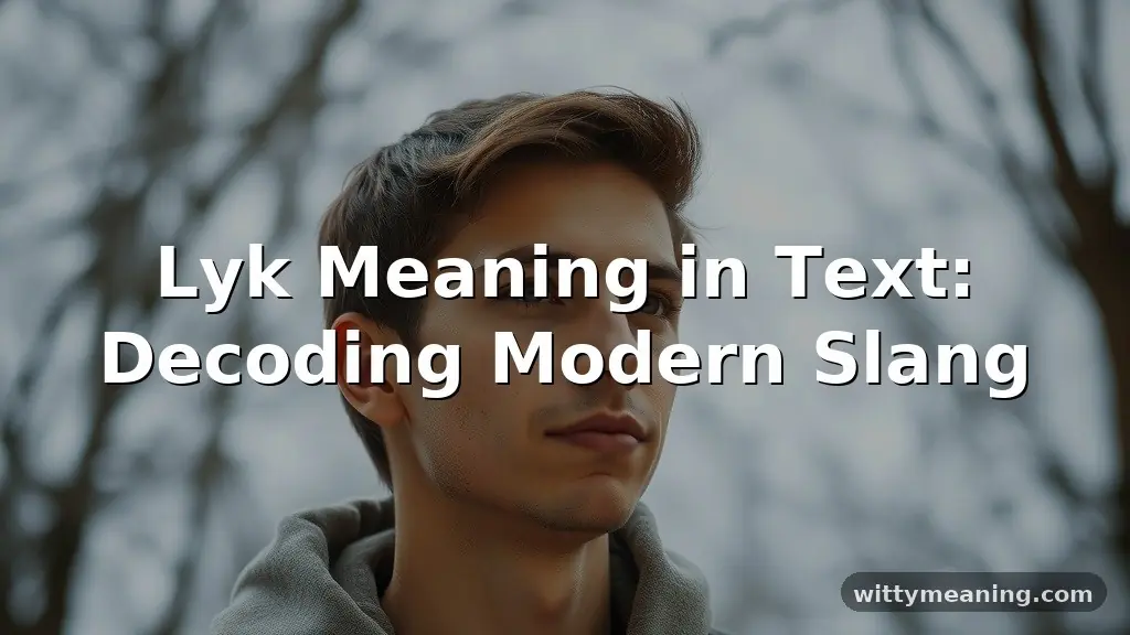 lyk meaning in text
