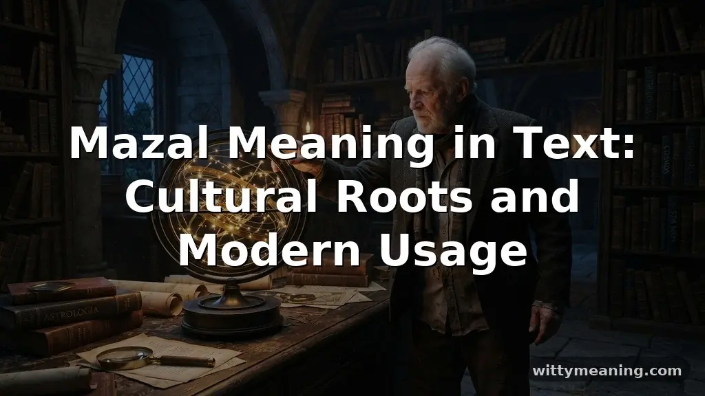 mazal meaning in text