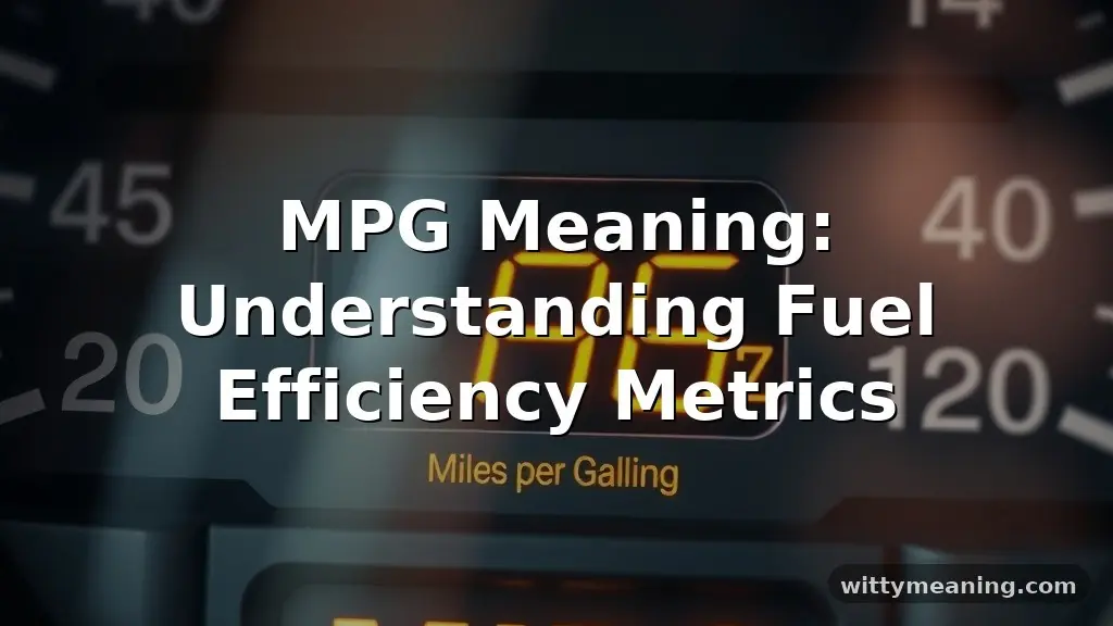 mpg meaning