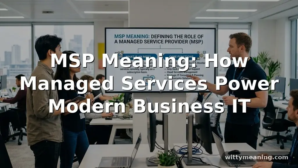 msp meaning
