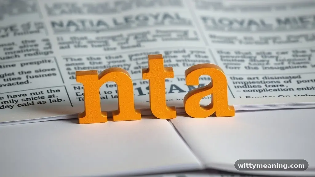 Navigating Legal Documentation - what does nta mean