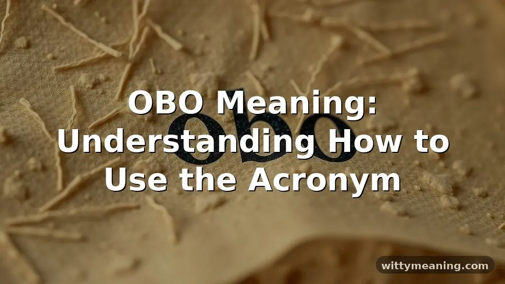 obo meaning