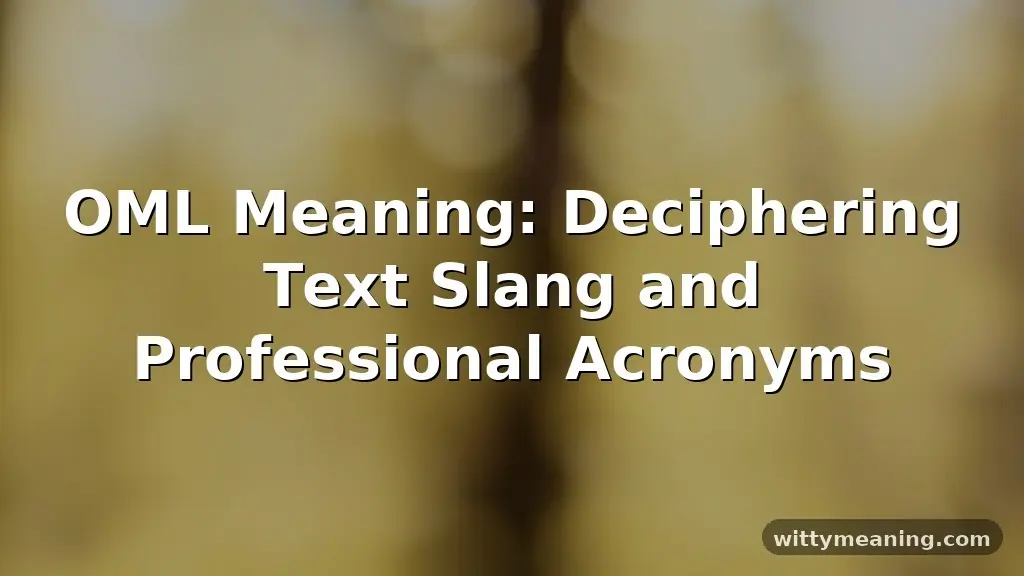 oml meaning