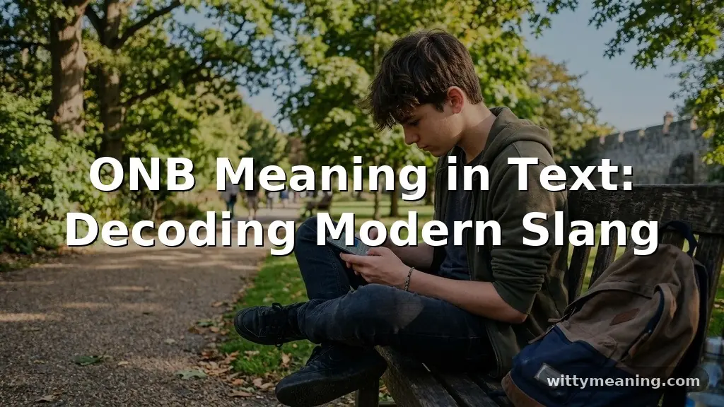onb meaning in text