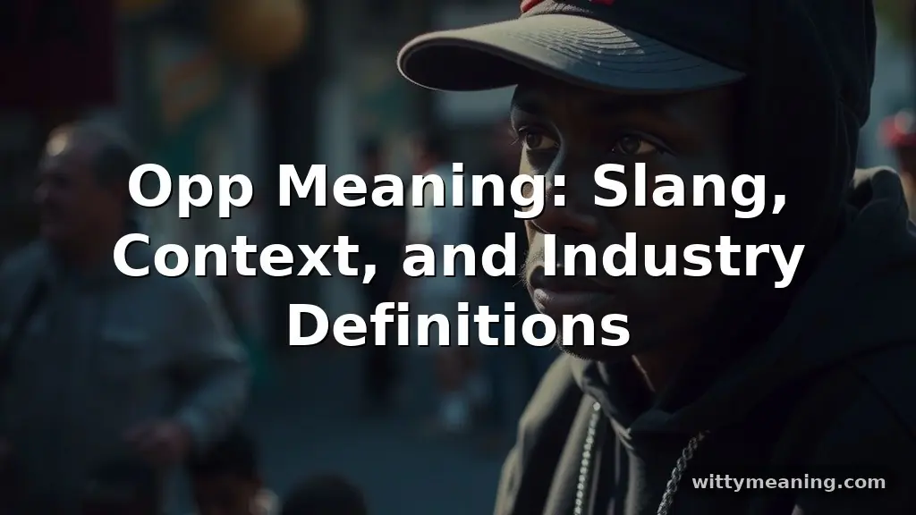 opp meaning