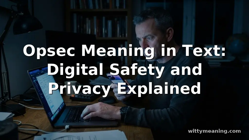 opsec meaning in text