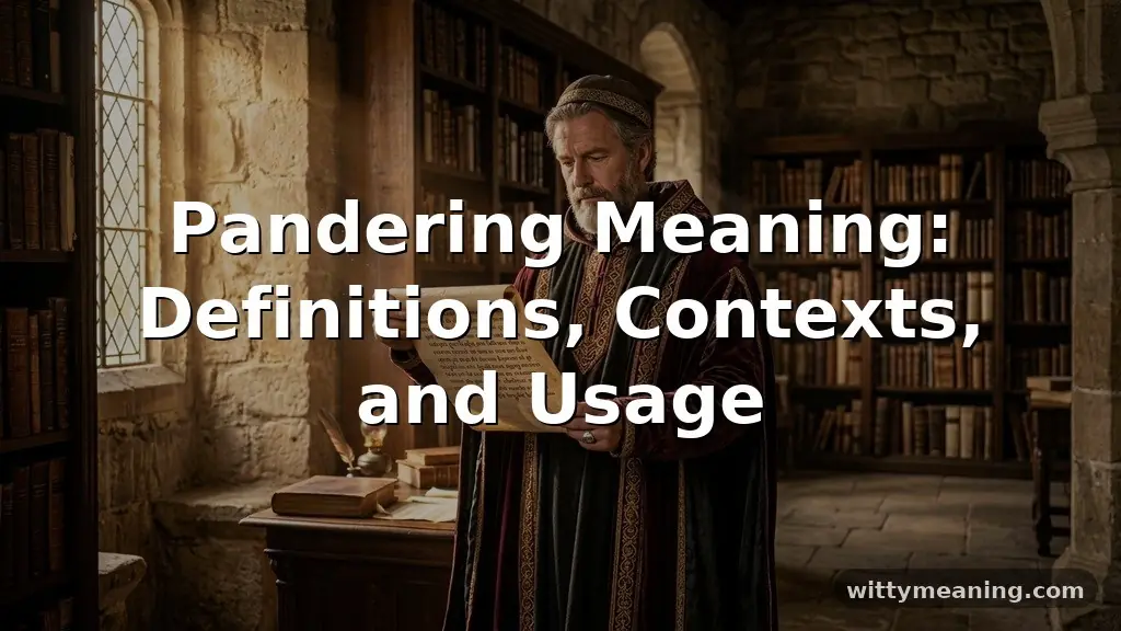 pandering meaning