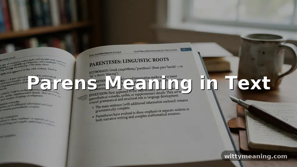parens meaning in text