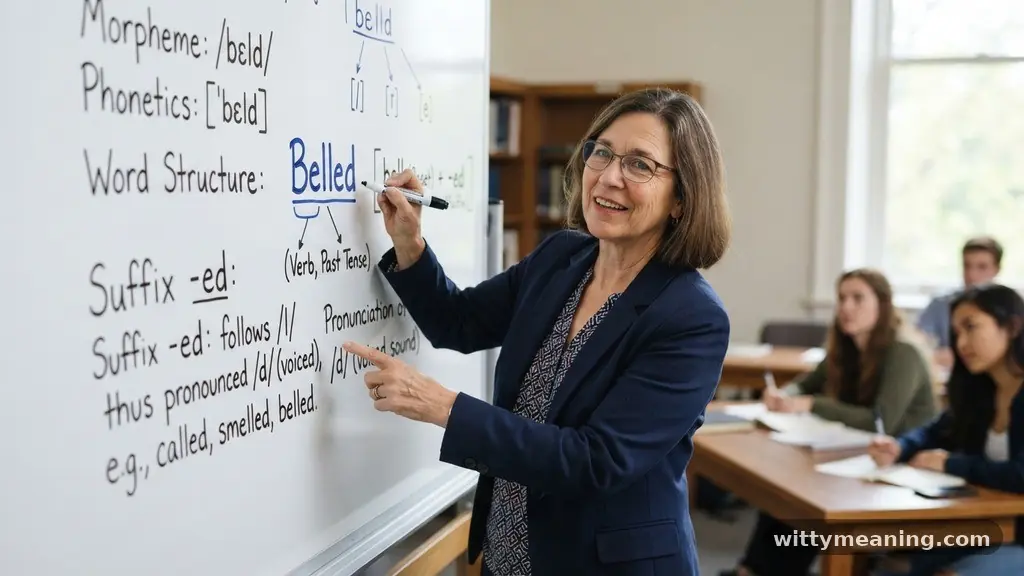Phonology and the Pronunciation of the Suffix - belled meaning