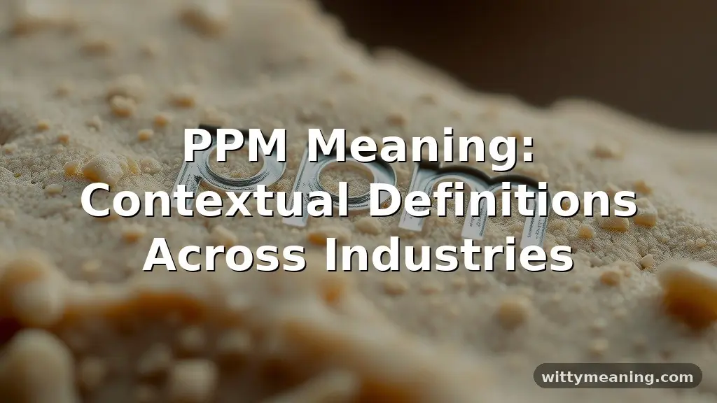 ppm meaning