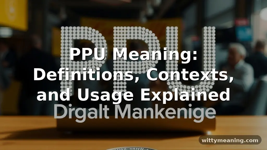 ppu meaning