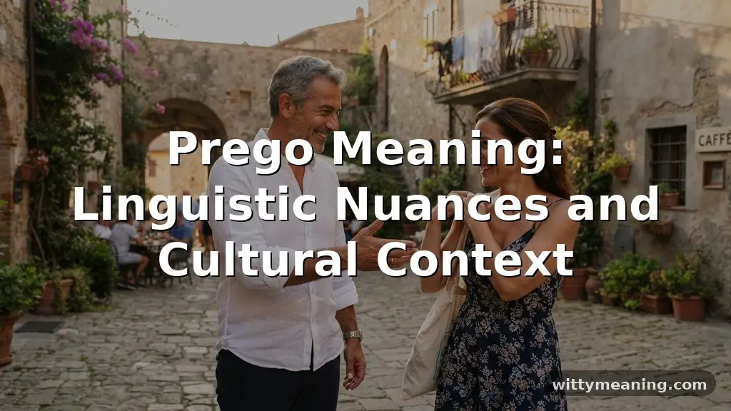 prego meaning