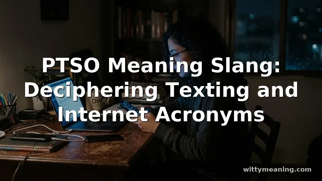 ptso meaning slang