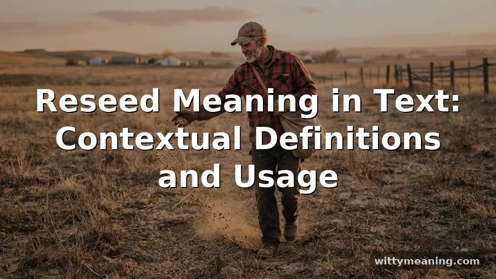 reseed meaning in text
