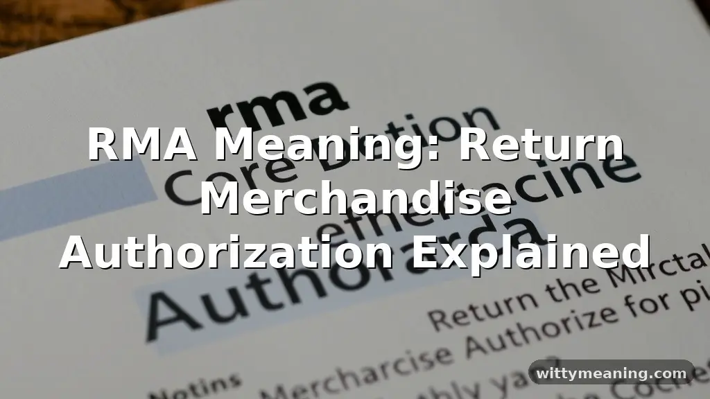 rma meaning