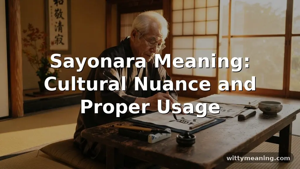 sayonara meaning