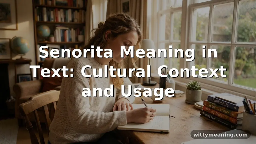 senorita meaning in text
