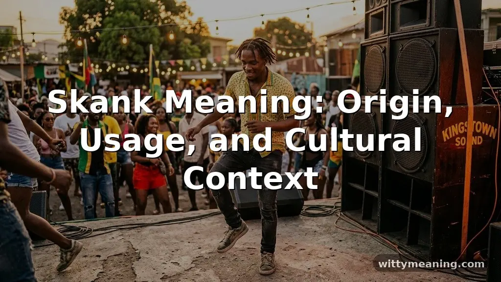 skank meaning