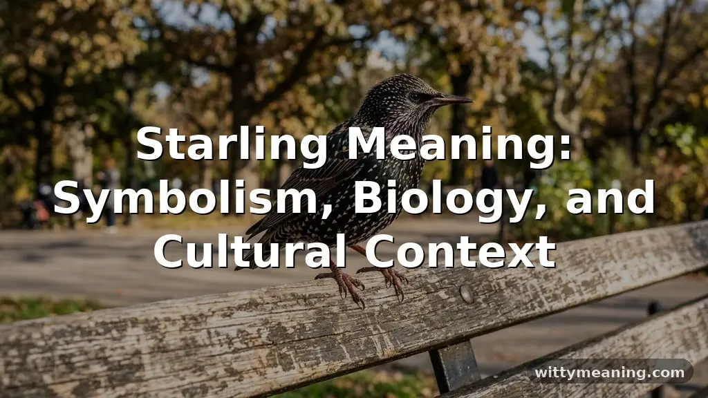 starling meaning