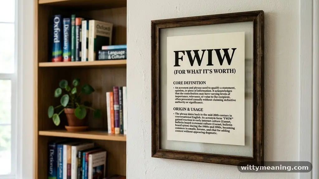 The Core Definition and Origin of FWIW - fwiw meaning