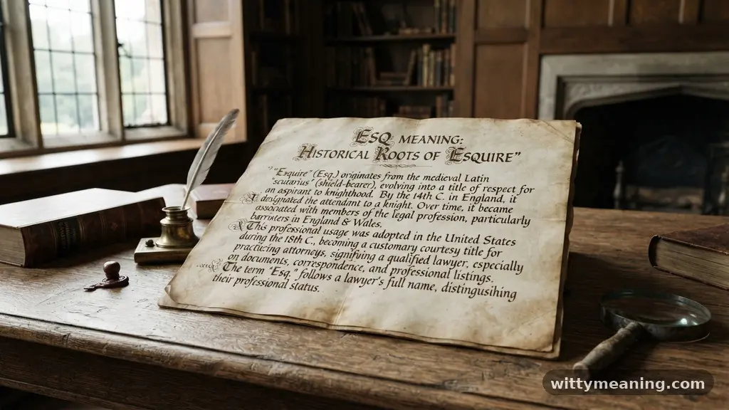 The Historical Roots of Esquire - esq meaning