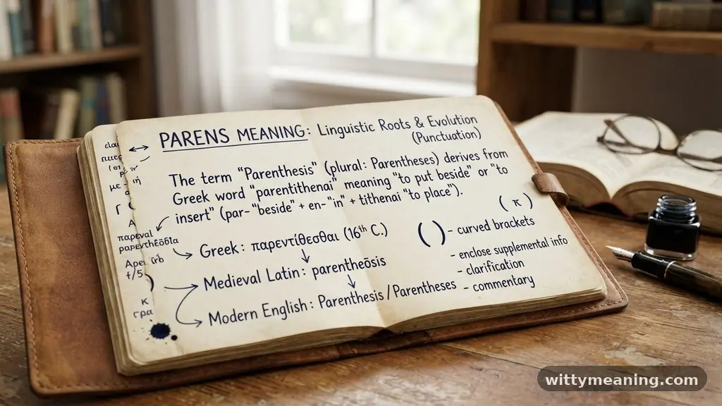 The Linguistic Roots and Evolution of Parentheses - parens meaning in text