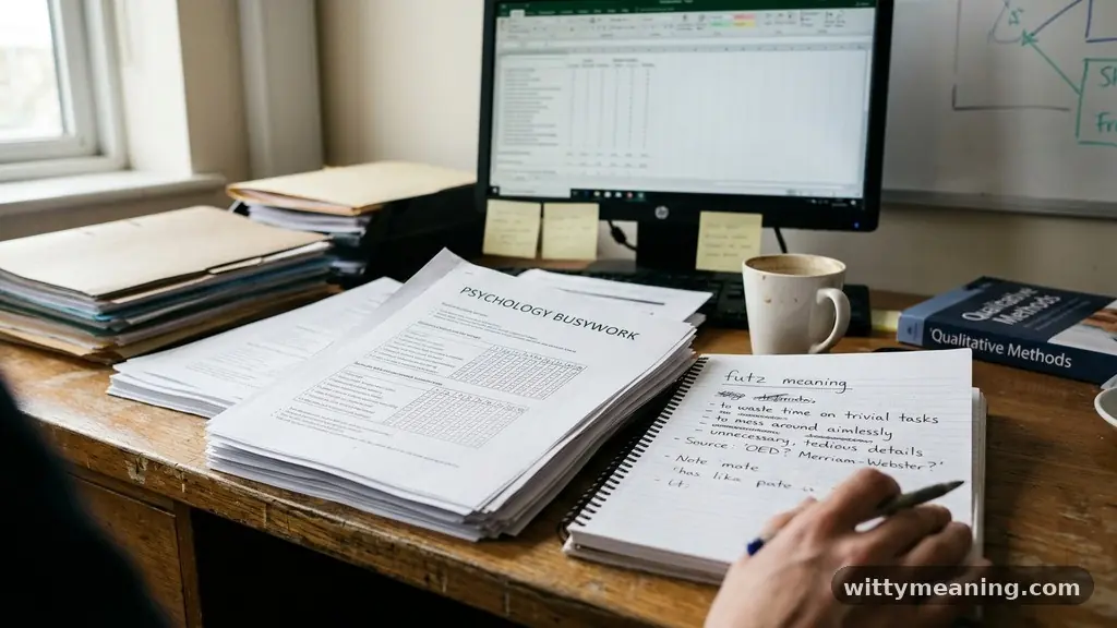 The Psychology of Busywork - futz meaning