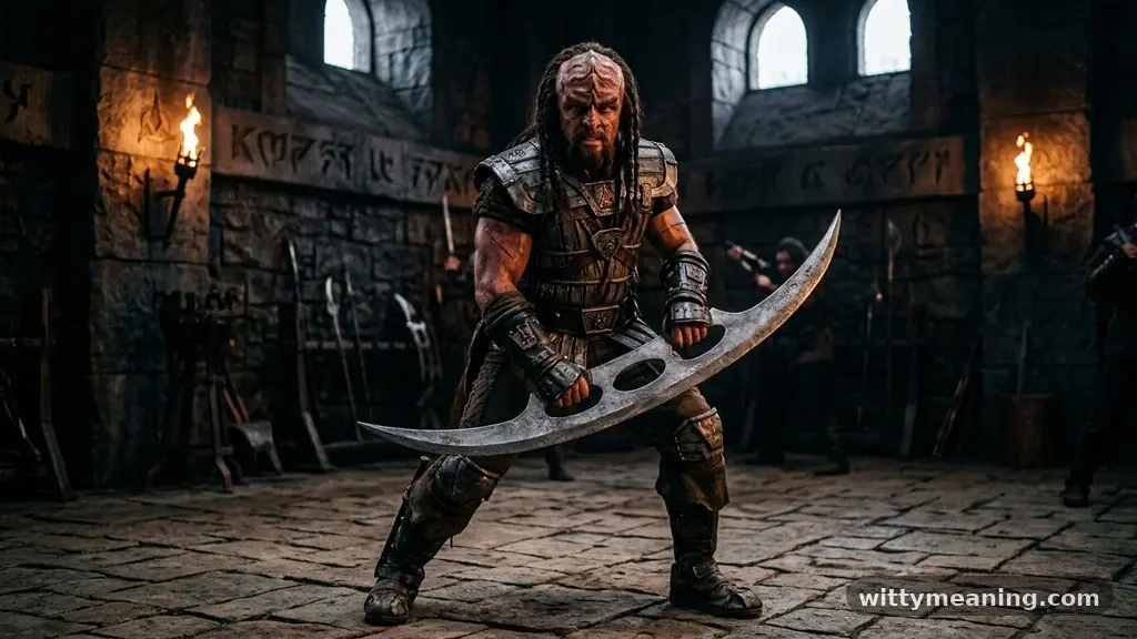 The Role of the Bat'leth and Klingon Culture - worf meaning