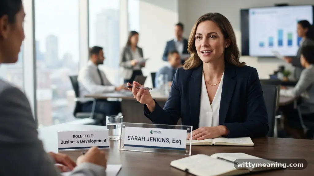 The Role of the Title in Business Development - esq meaning