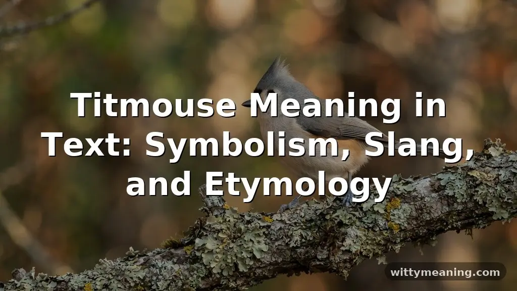 titmouse meaning in text