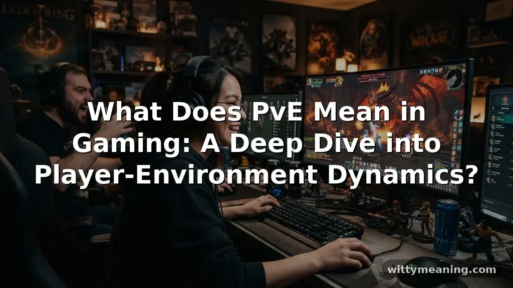 what does pve mean in gaming