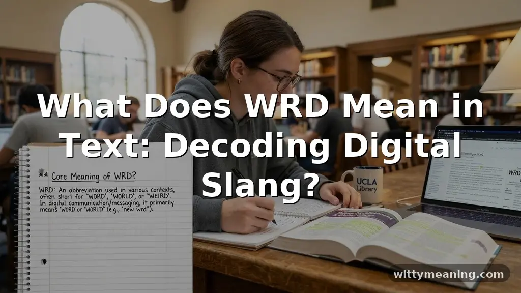 what does wrd mean in text