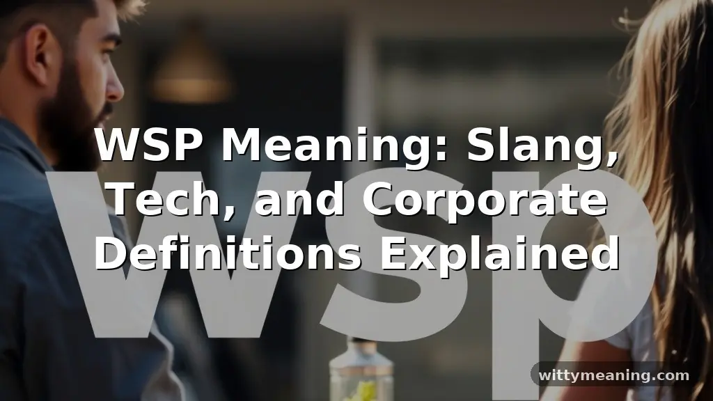 wsp meaning