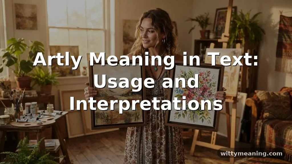 artly meaning in text
