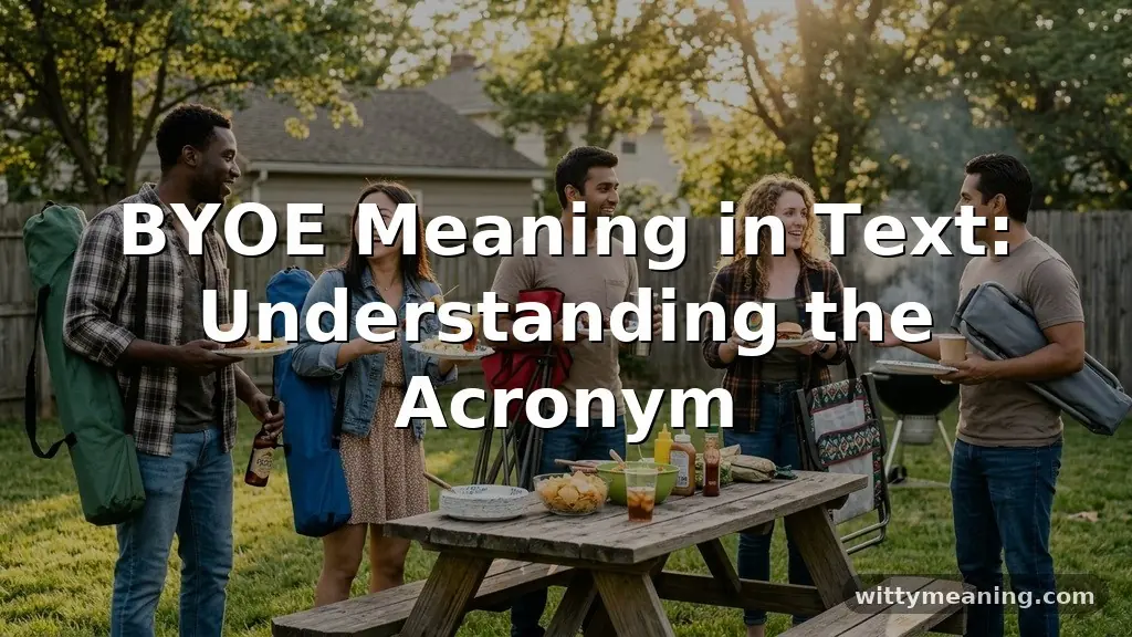 byoe meaning in text