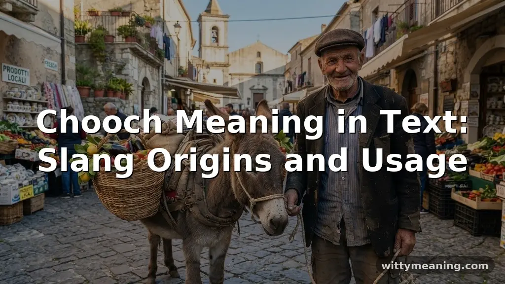 chooch meaning in text