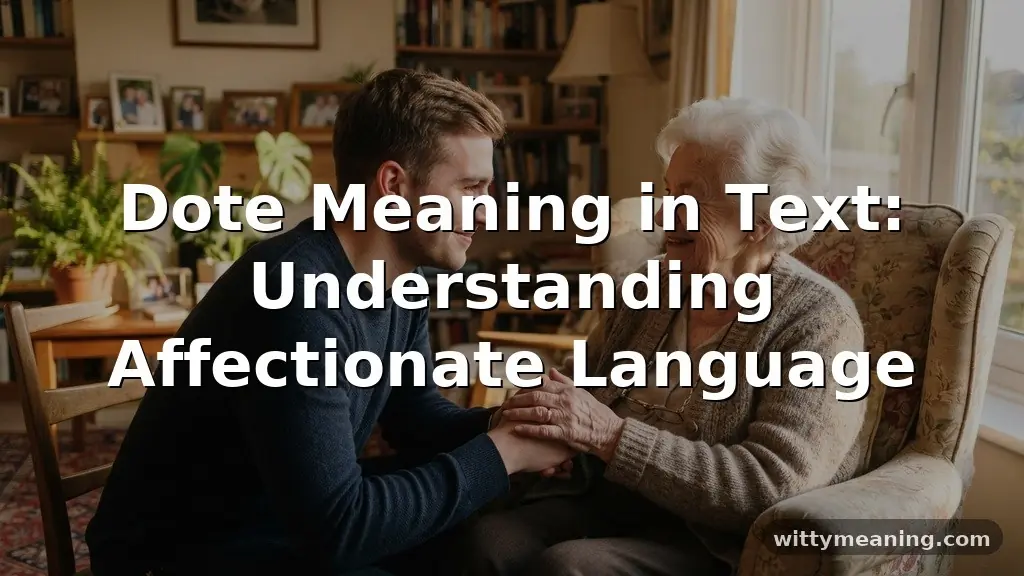 dote meaning in text