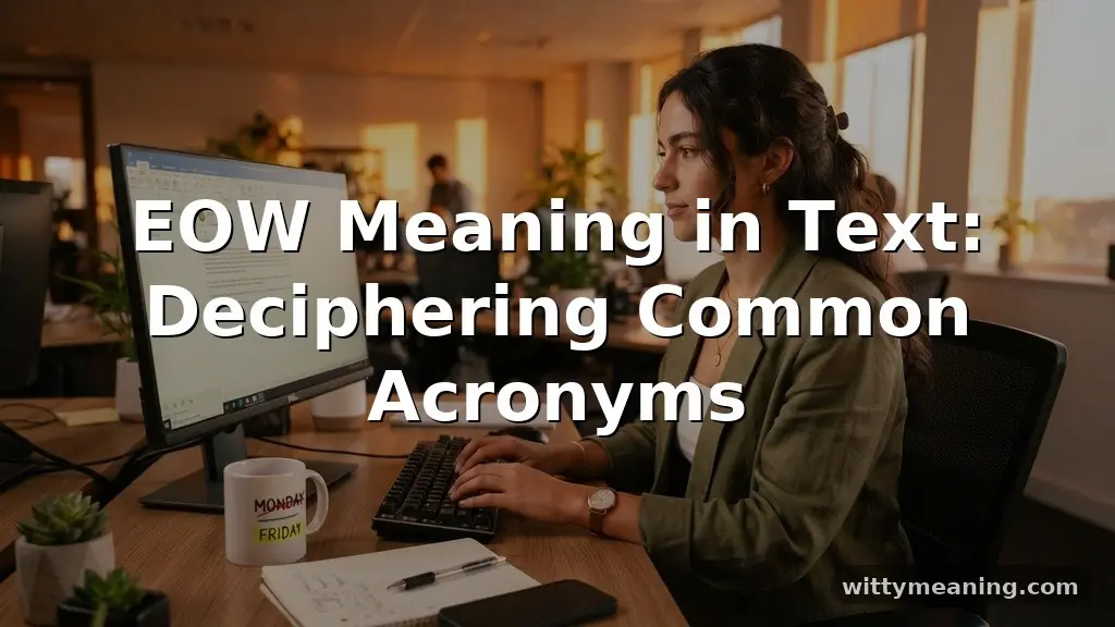 eow meaning in text