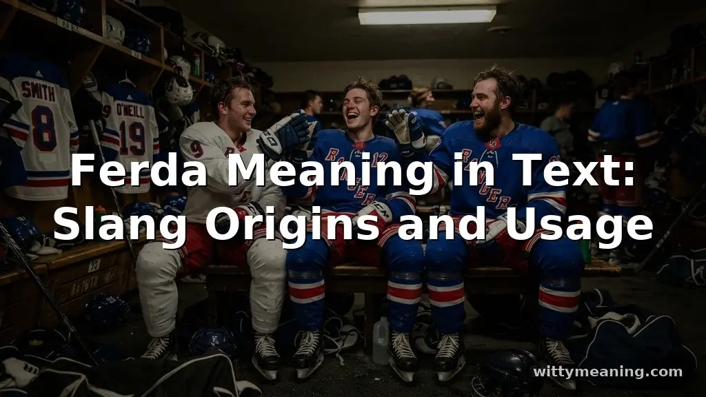 ferda meaning in text