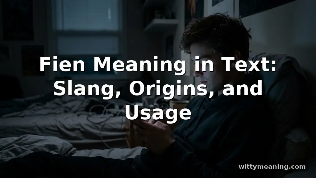 fien meaning in text